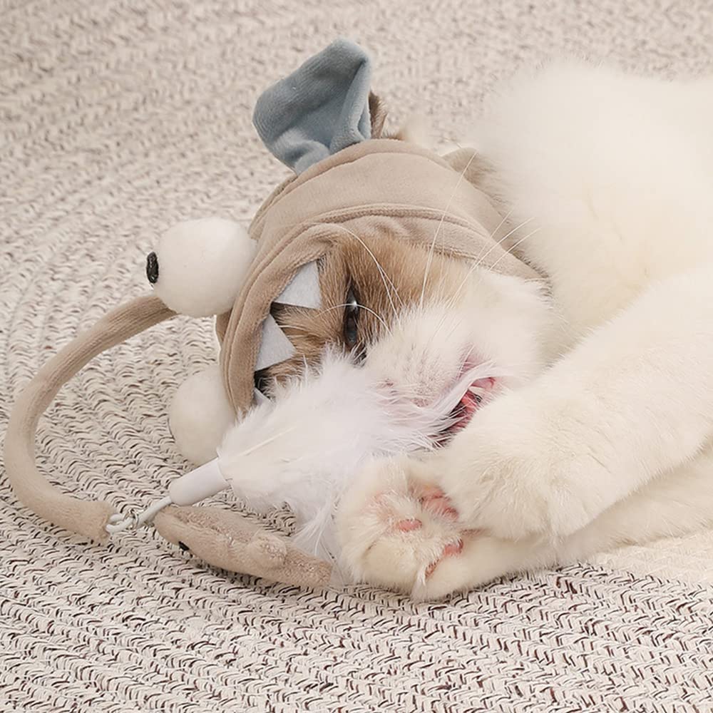 Amazon | ヘッドマウントキャットヘッドギアインタラクティブセルフ